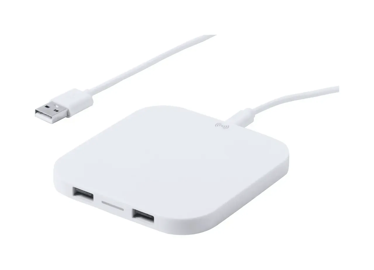 Рекламно безжично зарядно 10W с 2 USB порта