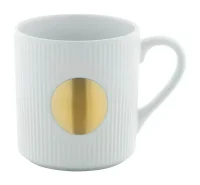Рекламна керамична чаша с месингова плоча за гравиране 330 ml