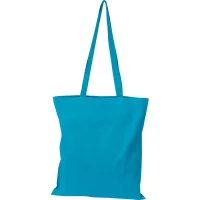 Рекламна памучна пазарска чанта с дълги дръжки 140 gr/m².