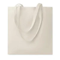 Рекламна памучна пазарска чанта с дълги дръжки 180gr/m².