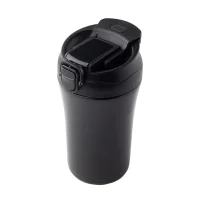 Рекламна термочаша с бутон за отваряне и сламка 400 ml