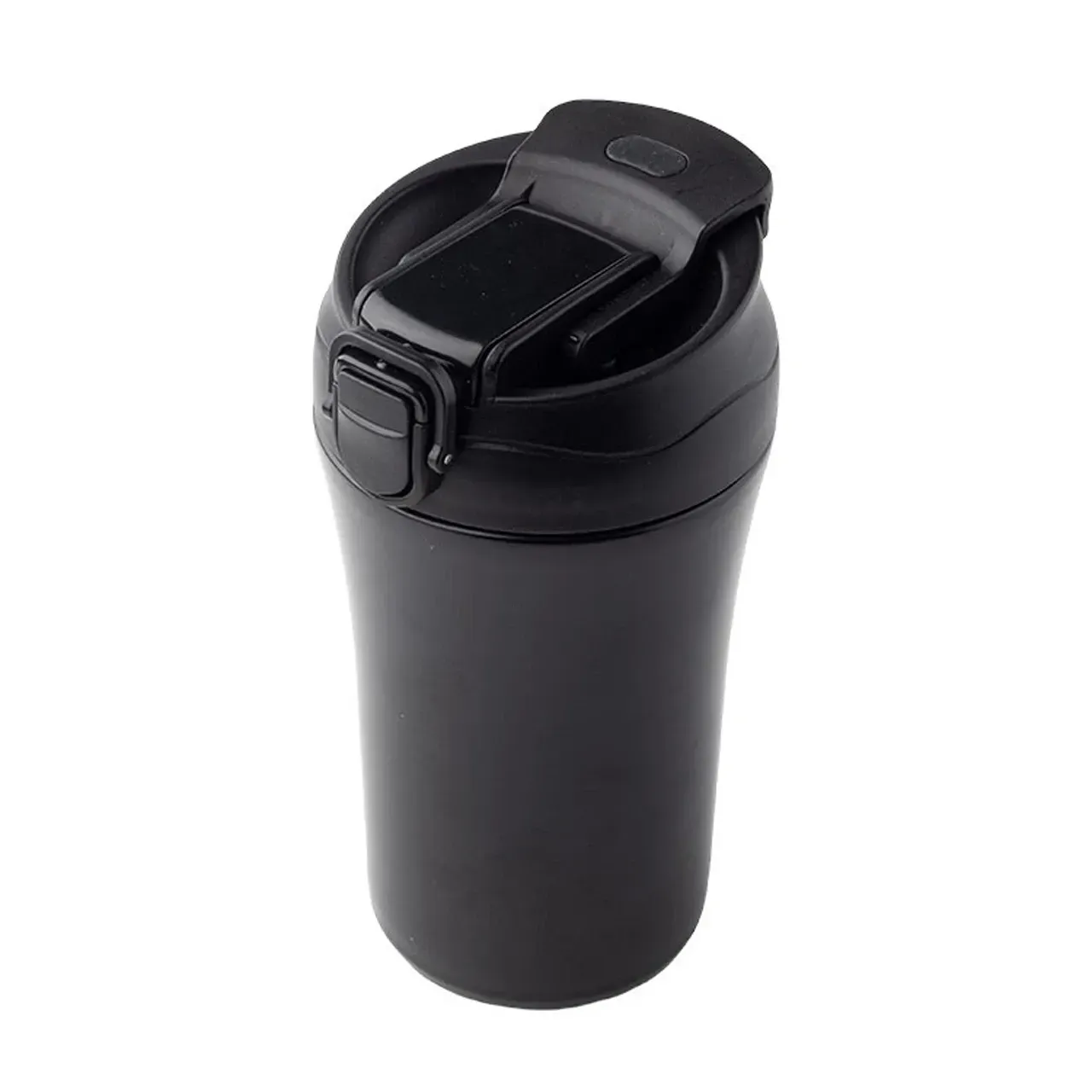 Рекламна термочаша с бутон за отваряне и сламка 400 ml