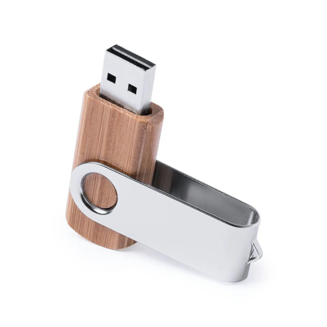 Рекламна USB памет бамбук - 32 GB